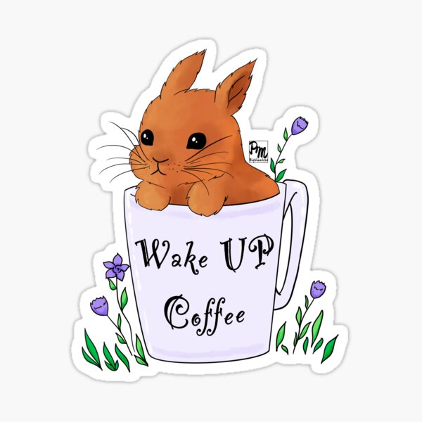 Rabbit coffee Sticker