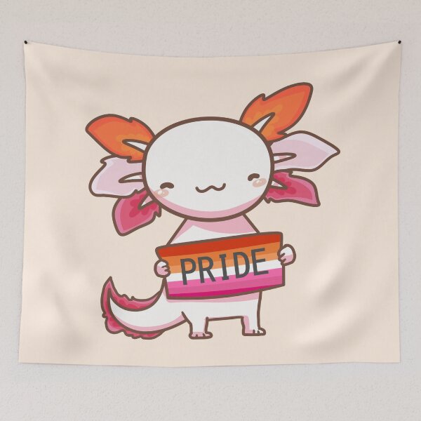 Item preview, ♡ lesbian axolotl ♡ design 1 designed and sold by maidenmausen.