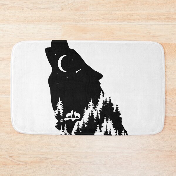 Item preview, Wolf howling with details in his body designed and sold by kocakashop.