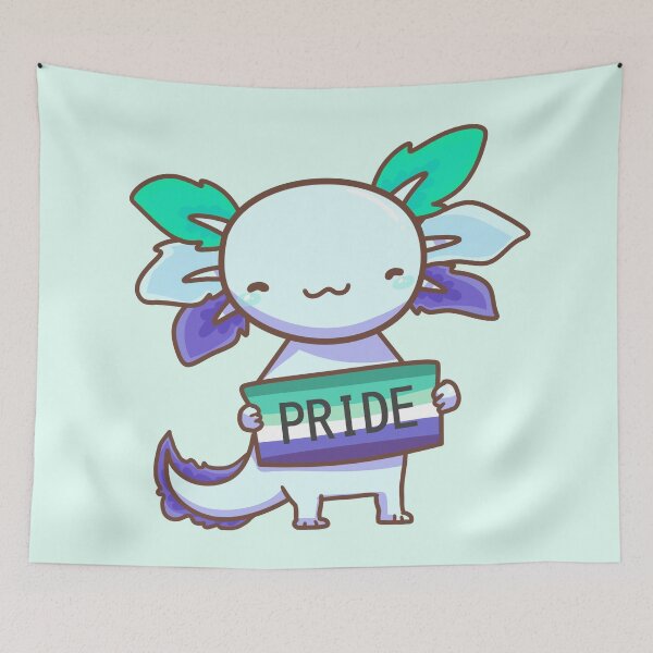 Item preview, ♡ masc-lovin' axolotl ♡ design 1 designed and sold by maidenmausen.