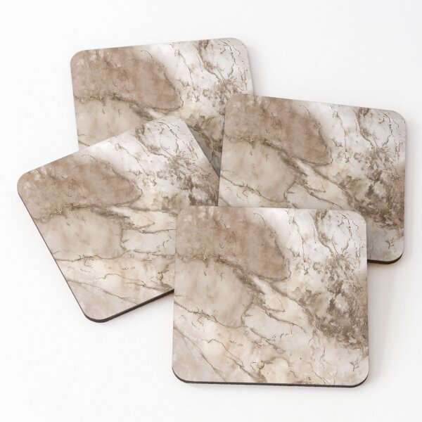 Item preview, Taupe marble and gold abstract designed and sold by k9printart.