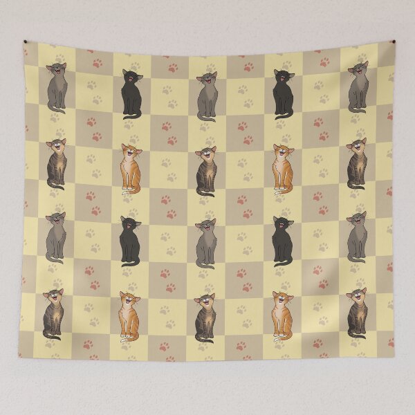 Item preview, Smiling cats pattern designed and sold by Anna R. Carrino.