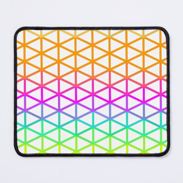 Item preview, Cyan, Orange, Magenta, Purple, Lime Triangle Wireframe on White Pattern Design designed and sold by patternsoup.