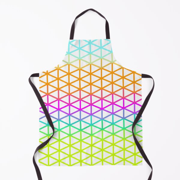 Artikelvorschau, Cyan, Orange, Magenta, Lila, Limette Dreieck Wireframe auf weißem Musterdesign entworfen und verkauft von patternsoup.