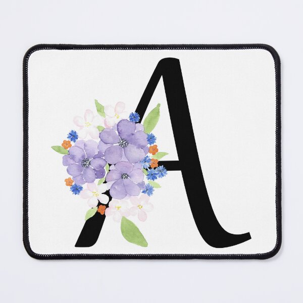 Artikelvorschau, Blumenmonogramm A. entworfen und verkauft von SharonRoseR.
