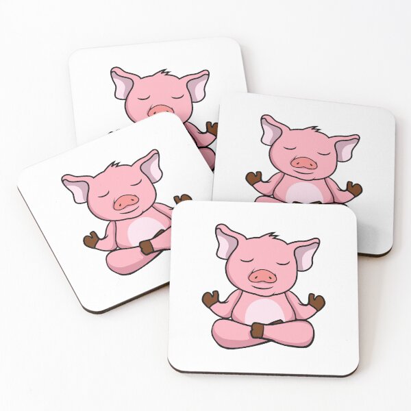 Artikelvorschau, Yoga Schweinchen, Meditation Yoga für Kinder und Eltern entworfen und verkauft von Shirtflyer.
