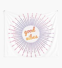 good vibes - radiating watercolor Wall Tapestry