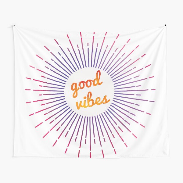 "good vibes radiating watercolor" Tapestry for Sale by starkle