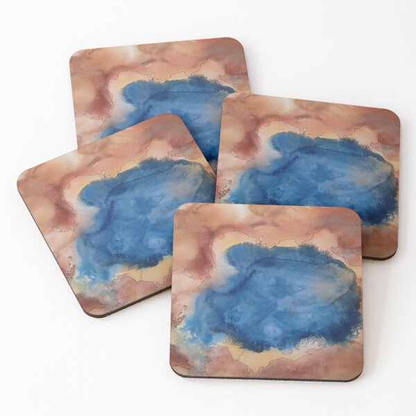 Item preview, Yellowstone Hydrothermal Pool #14 watercolor and ink painting designed and sold by ChillonLeachArt.