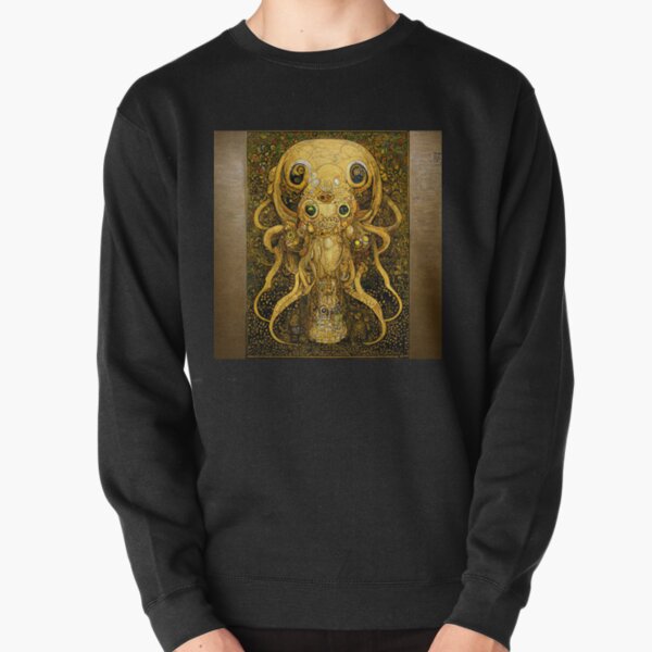 Cthulhu via Klimt #5 | Gustav Klimt | Vienna Secession | HP Lovecraft | Tentacles Pullover Sweatshirt
