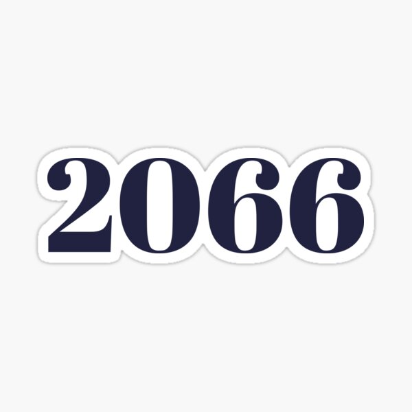  Number 2037 Oval Sticker