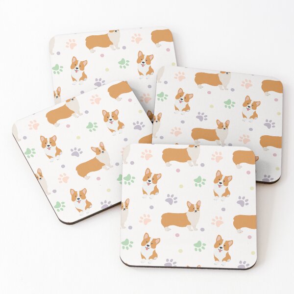 Item preview, Jolly Corgis in White designed and sold by pretty-os.