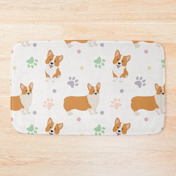 Item preview, Jolly Corgis in White designed and sold by pretty-os.