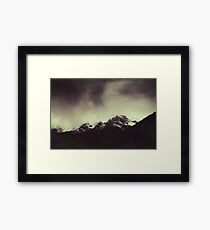 Shadow Mountains - Cloudy Italian Alps Framed Print