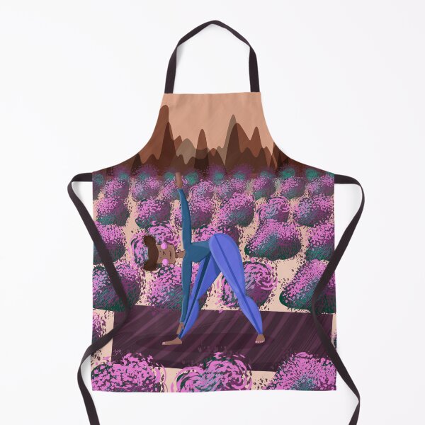 Item preview, Yoga girl in a field of lavender - very peri designed and sold by Ingrid Poole.