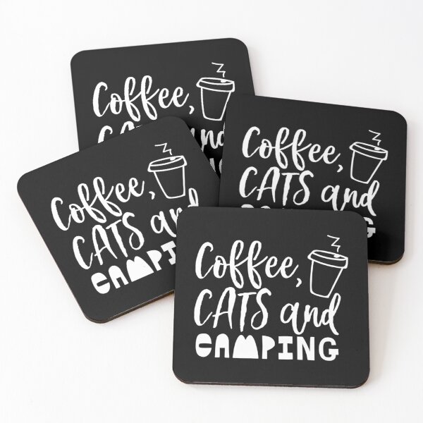 Aperçu de l'œuvre Café et chats et camping T-shirt classique créée et vendue par felyn3gloria.
