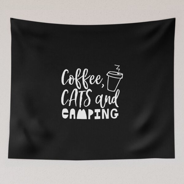 Item preview, Coffee And Cats And Camping Classic T-Shirt designed and sold by felyn3gloria.
