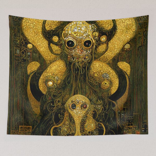 Item preview, Cthulhu via Klimt #7 | Gustav Klimt | Vienna Secession | HP Lovecraft | Tentacles designed and sold by lrjtucker.