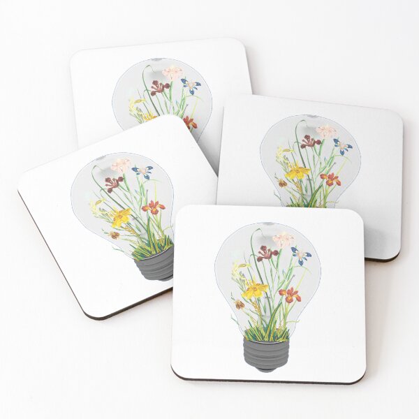 Item preview, Light Bulb with Flowers designed and sold by Ala Muk.
