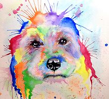 Waterclolour Splash Dog by Pasha by taletellerclub