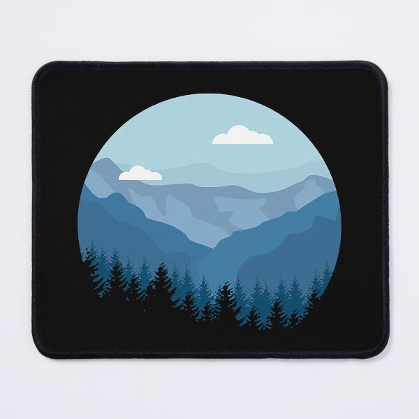 Item preview, Blue Mountain And Forest Scene Silhouette designed and sold by BennetJaco.