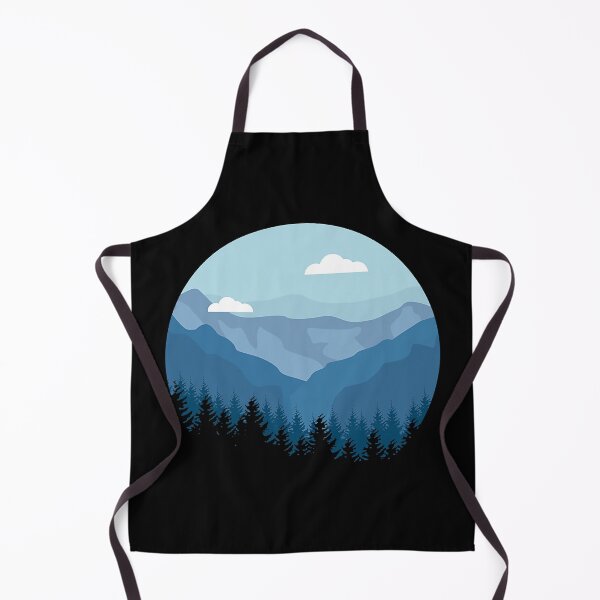 Item preview, Blue Mountain And Forest Scene Silhouette designed and sold by BennetJaco.