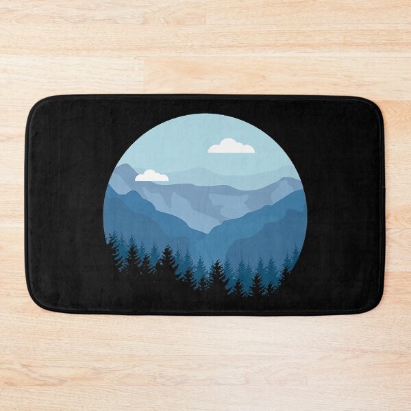 Item preview, Blue Mountain And Forest Scene Silhouette designed and sold by BennetJaco.