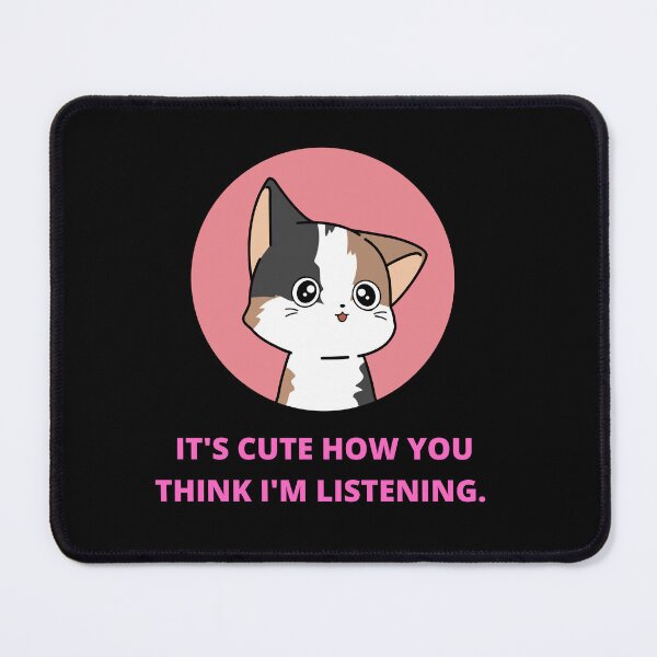 Item preview, Cute Insulting "Not Listening" Kitty Sticker / Art Print Sticker designed and sold by The Bored Buffoon.
