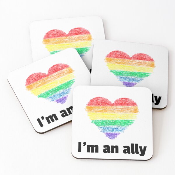 Item preview, I am an ally rainbow heart designed and sold by ChrissyDesignSt.