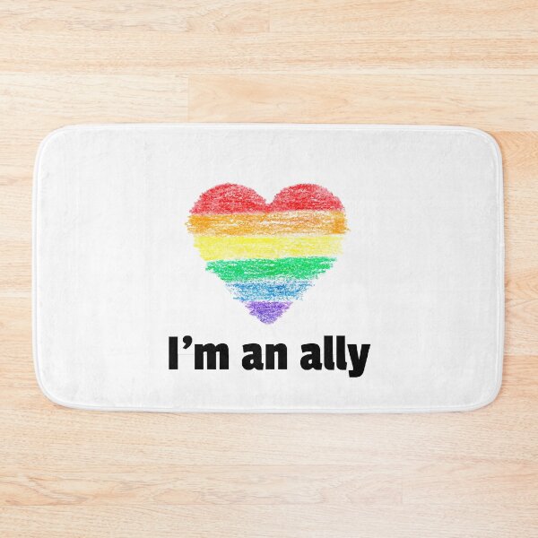 Item preview, I am an ally rainbow heart designed and sold by ChrissyDesignSt.