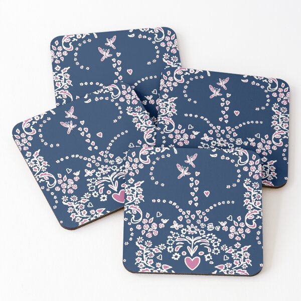 Item preview, Modern Rococo,Navy and Pink designed and sold by Samantha  Woodford.