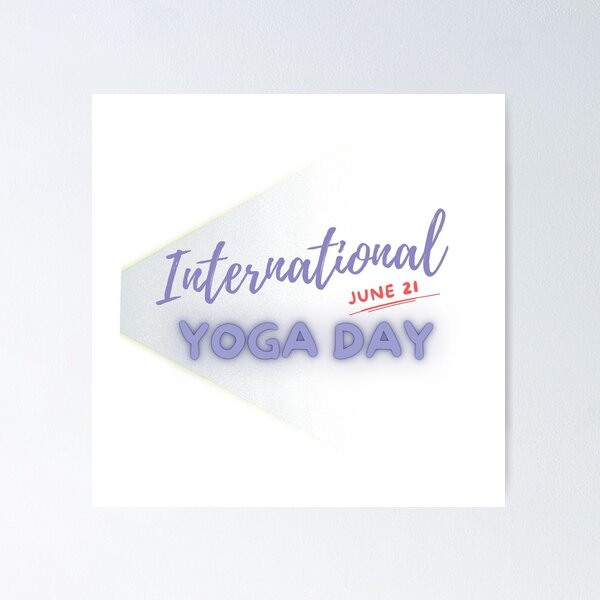 International Yoga Day Greeting Invitation Poster June 21 Vector