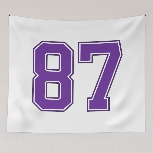 Item preview, Purple Number 87 lucky sports jersey eighty seven designed and sold by HeavyStyle.