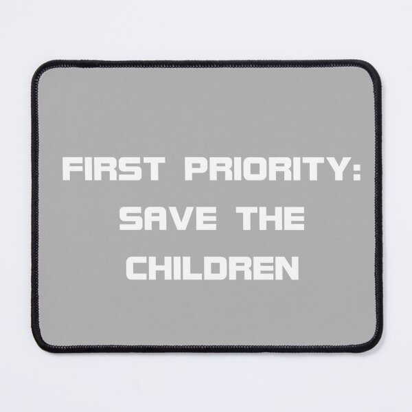 Item preview, First Priority Save the Children White on Grey 5748 designed and sold by Art in My Loft.