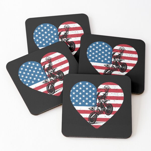 Item preview, Dirt Bike American Flag Motocross Biker Motorbike Racing designed and sold by EIMgraphic.