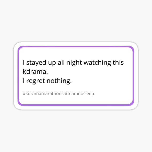 Item preview, Kdrama Marathon Sticker designed and sold by DramaxMyths.