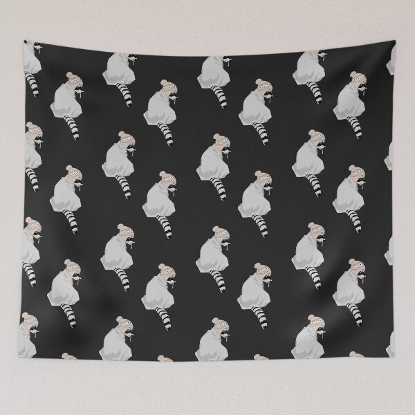Item preview, Raccoon With Hat (Black Surface Pattern Decor) designed and sold by MindCereal.