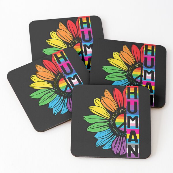 Item preview, Pride allyship HUMAN Sunflower LGBT Flag Gay Pride Month LGBTQ designed and sold by ChrissyDesignSt.