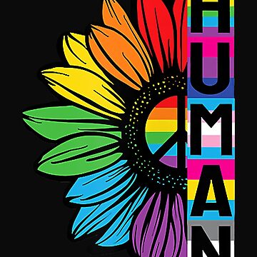 Vorschaubild zum Design Pride Allyship MENSCH Sonnenblume LGBT Flagge Gay Pride Monat LGBTQ von ChrissyDesignSt