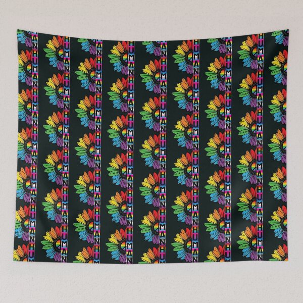 Item preview, Pride allyship HUMAN Sunflower LGBT Flag Gay Pride Month LGBTQ designed and sold by ChrissyDesignSt.