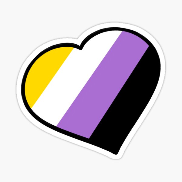 Nonbinary Non Binary Pride Flag Heart Sticker For Sale By