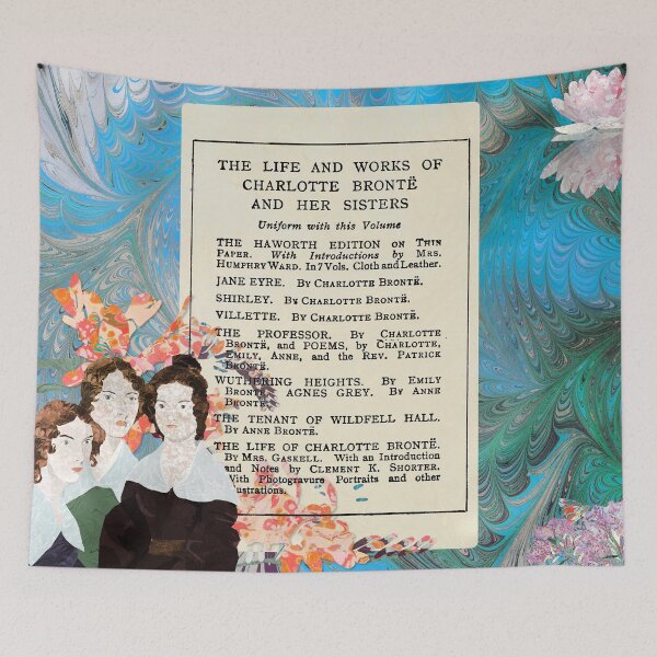 Item preview, Bronte Complete Works Marbled Paper Collage designed and sold by MarbleCloud.