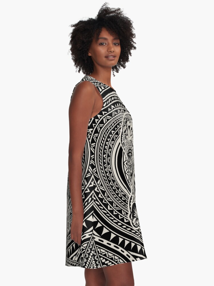 Alternate view of Polynesian Dachshund A-Line Dress