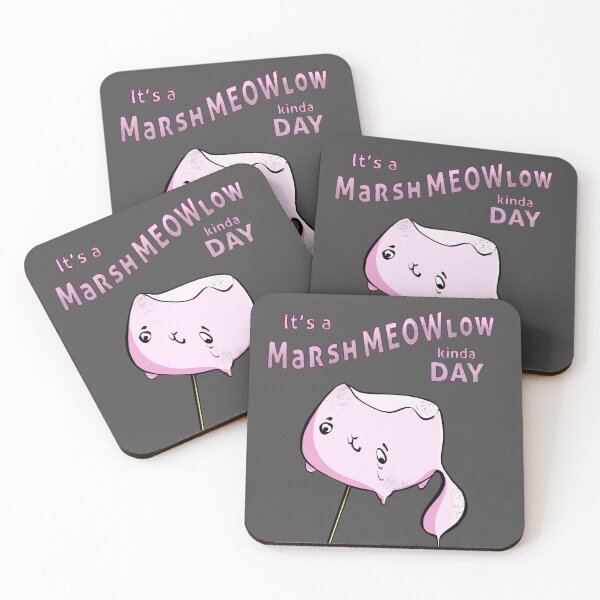 Item preview, Marsh-meow-low - A pink marshmallow sweet cat design! designed and sold by Luci Power.