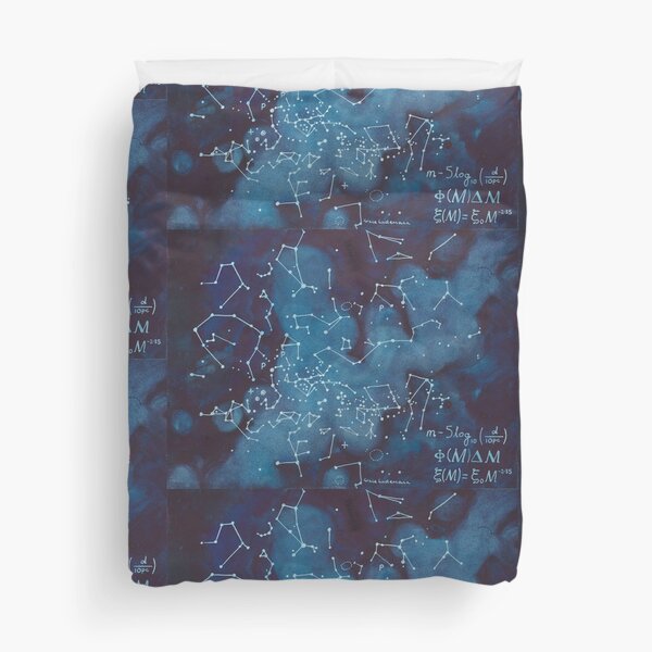 Astronomer's Constellation Star Map Duvet Cover