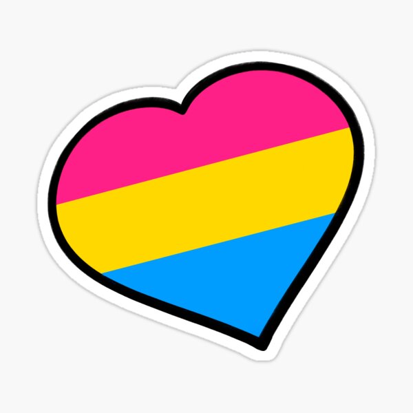 Pansexual Pride Flag Heart Sticker For Sale By Thecolorfulq Redbubble