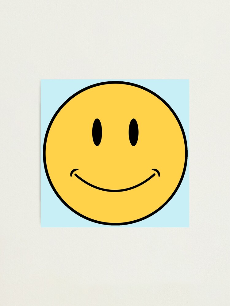 "classic acid house smiley face emoji dimples" Photographic Print for
