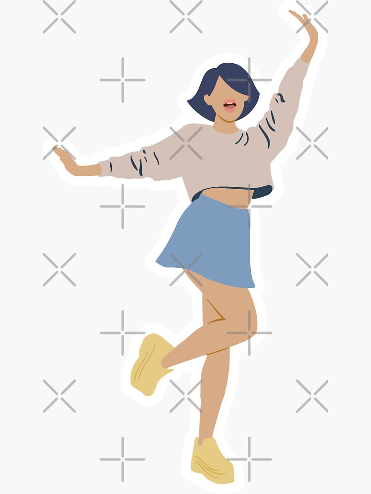 "Dancing girl" Sticker for Sale by LagunovaMaya Redbubble