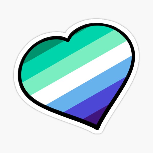 Mlm Gay Pride Flag Heart Sticker For Sale By Thecolorfulq Redbubble