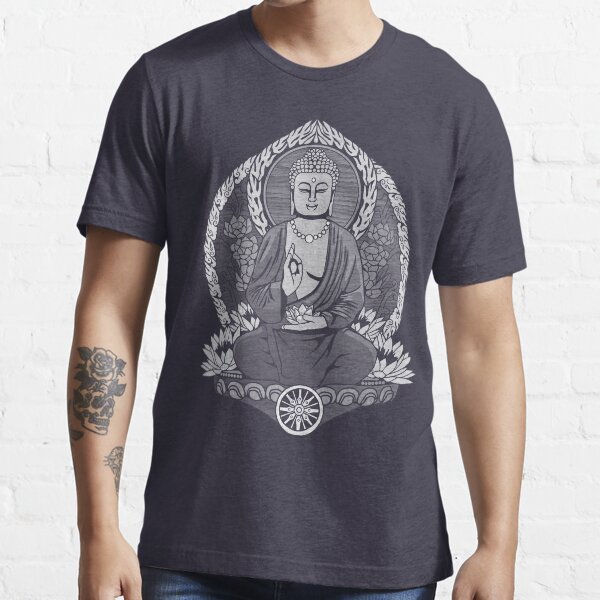 Gautama Buddha White Halftone Essential T-Shirt